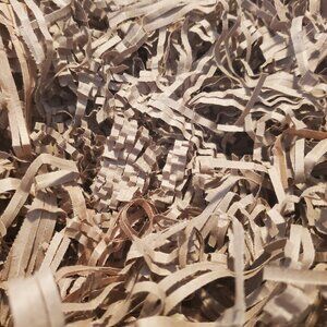 Shredded/Crinkled Packing Paper. 9oz in 5x5x10 inch box.